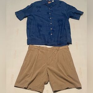 Caribbean brand large shirt and shorts size 36